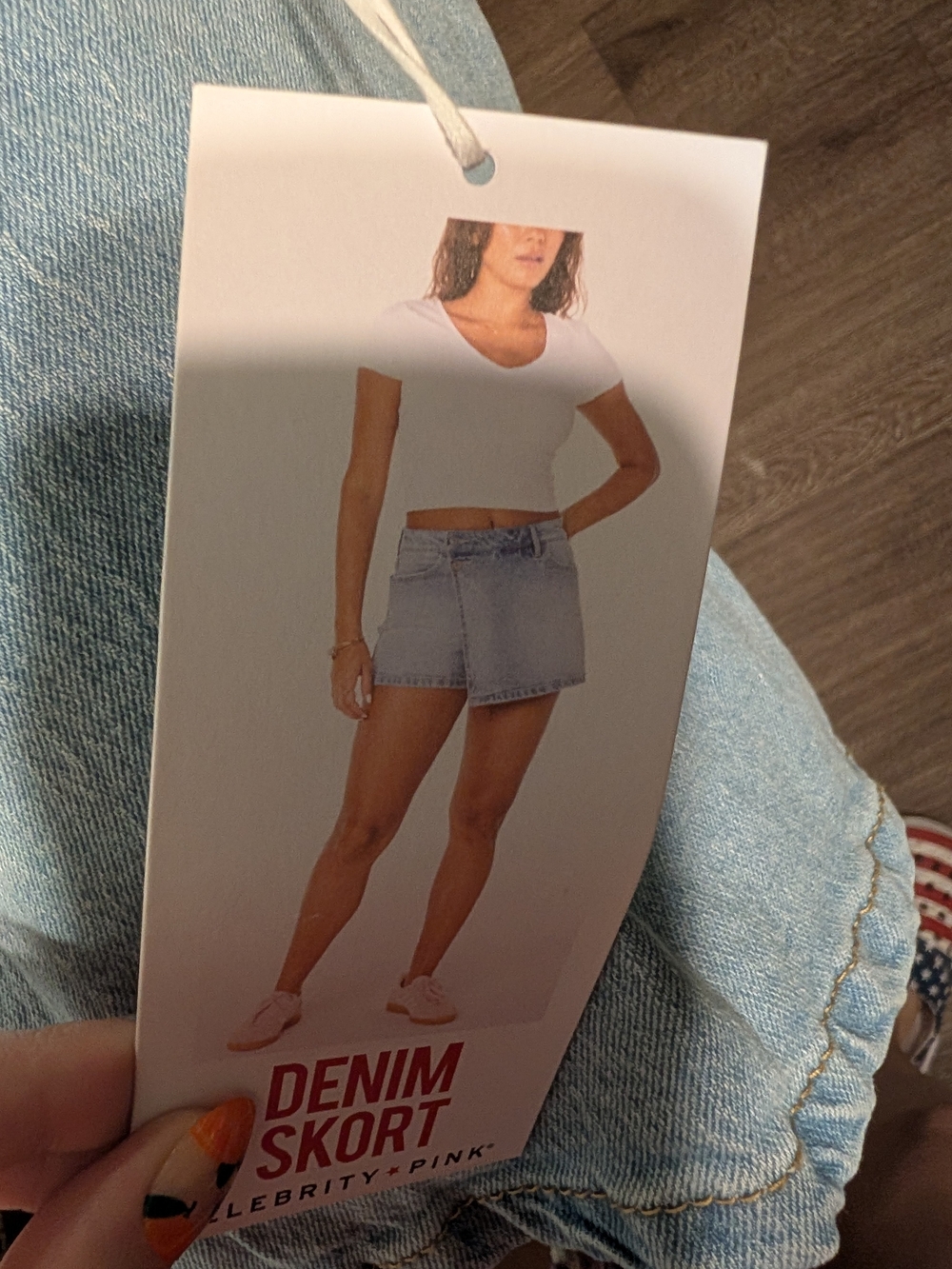 Celebrity Pink Light Blue Denim Skort